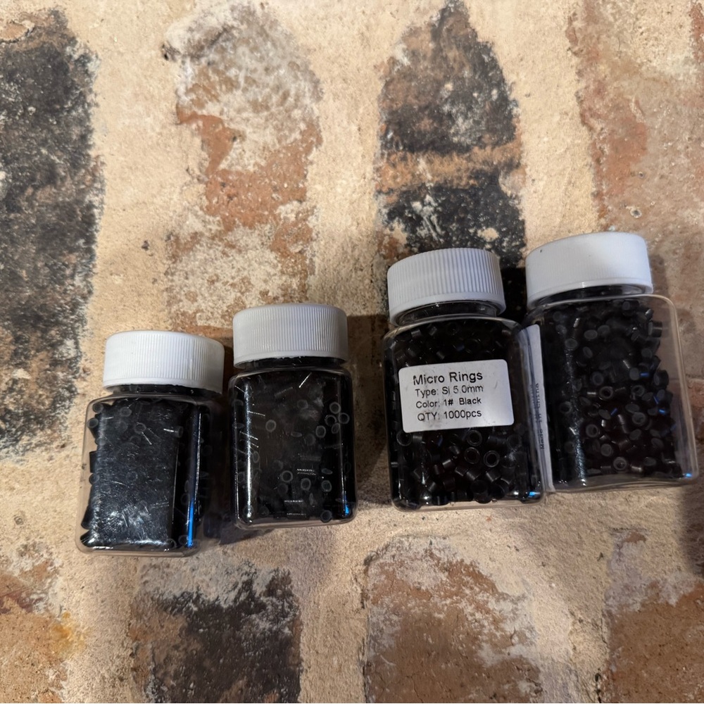 Black Micro Rings for Hair Extensions